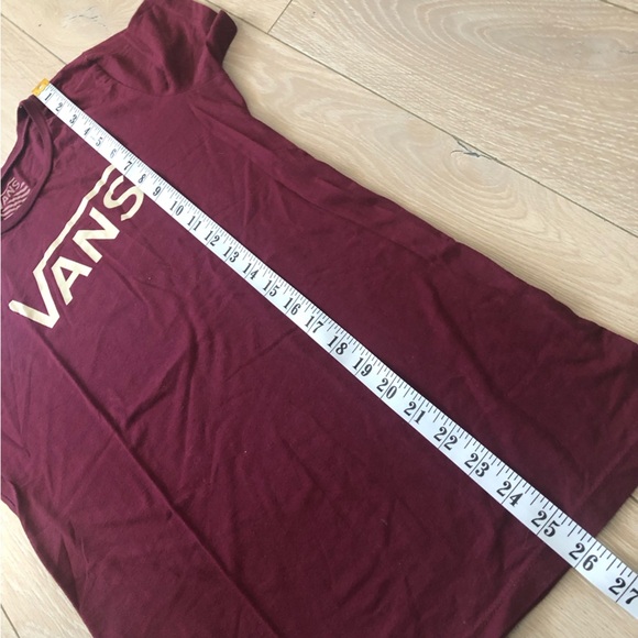 Vans Logo T Shirt in Maroon Women’s Size L - Picture 7 of 7